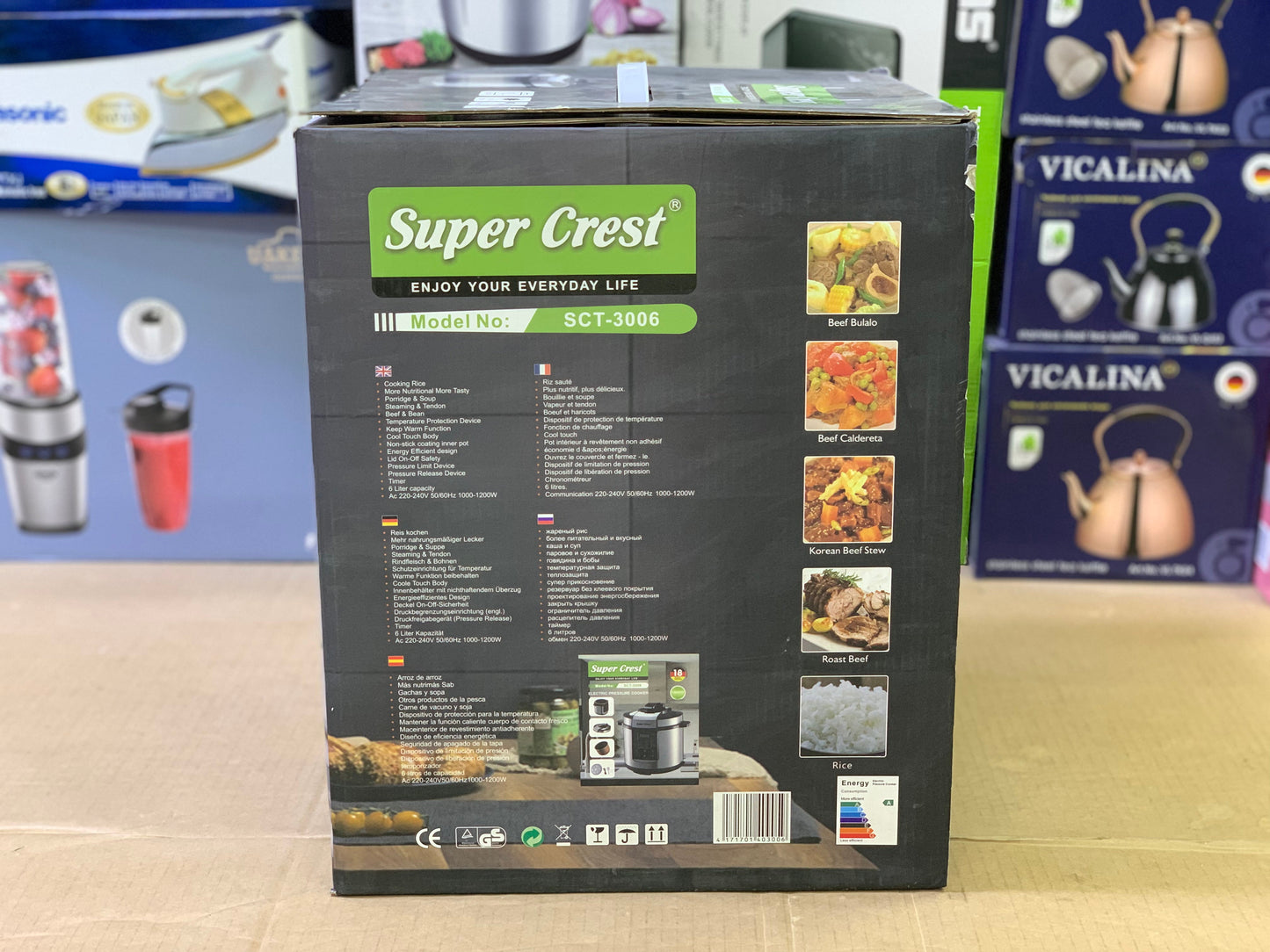 Super crest electric Cooker 6L capacity and 1000 watt | Model: 3006