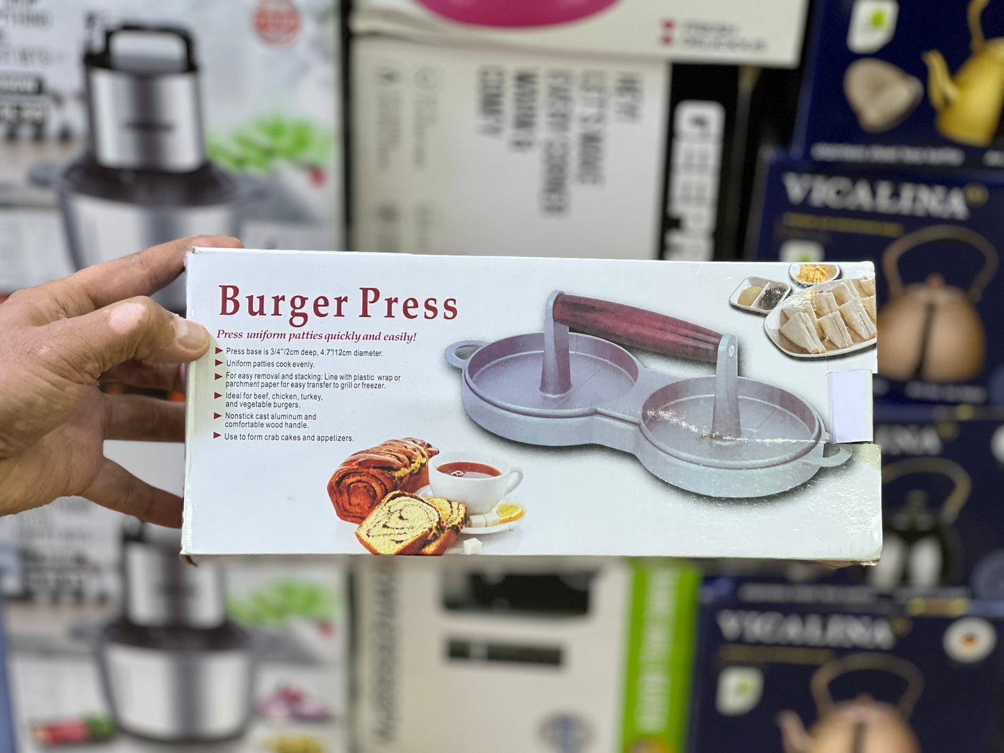 Burger presser double portion