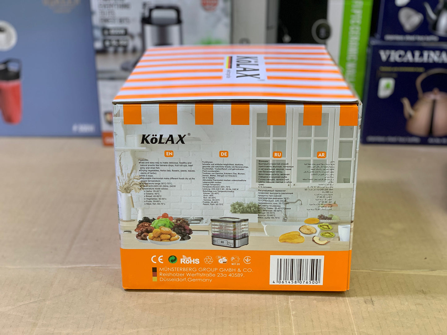 Kolax brand Dehydrator 5 Acrylic tray 240 watt