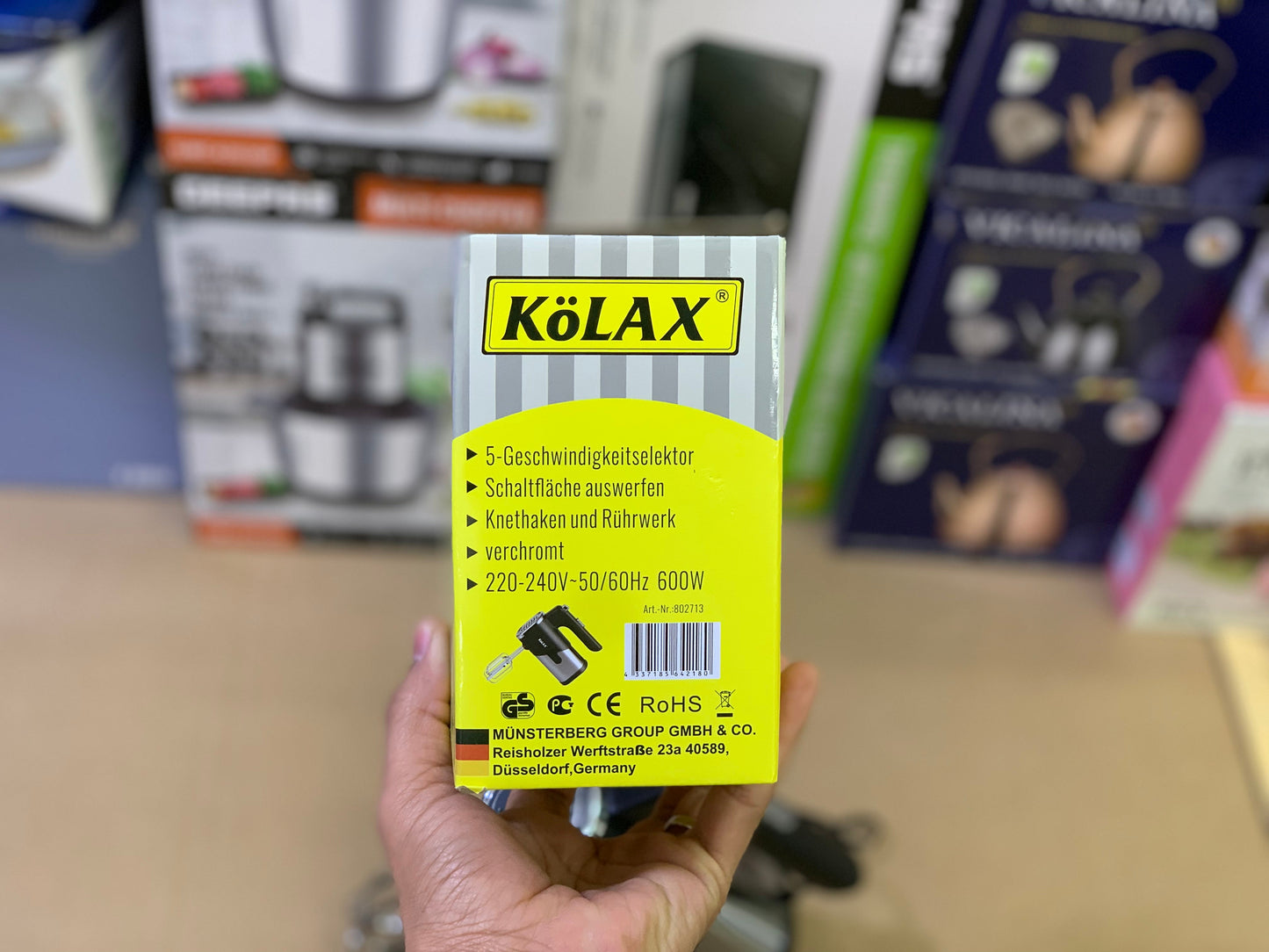 Kolax brand Hand mixer 600 watt | Mode:802713