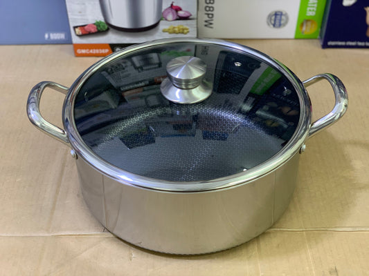 Laser coating honeycomb pattern Jumbo deep casseroles sus 316