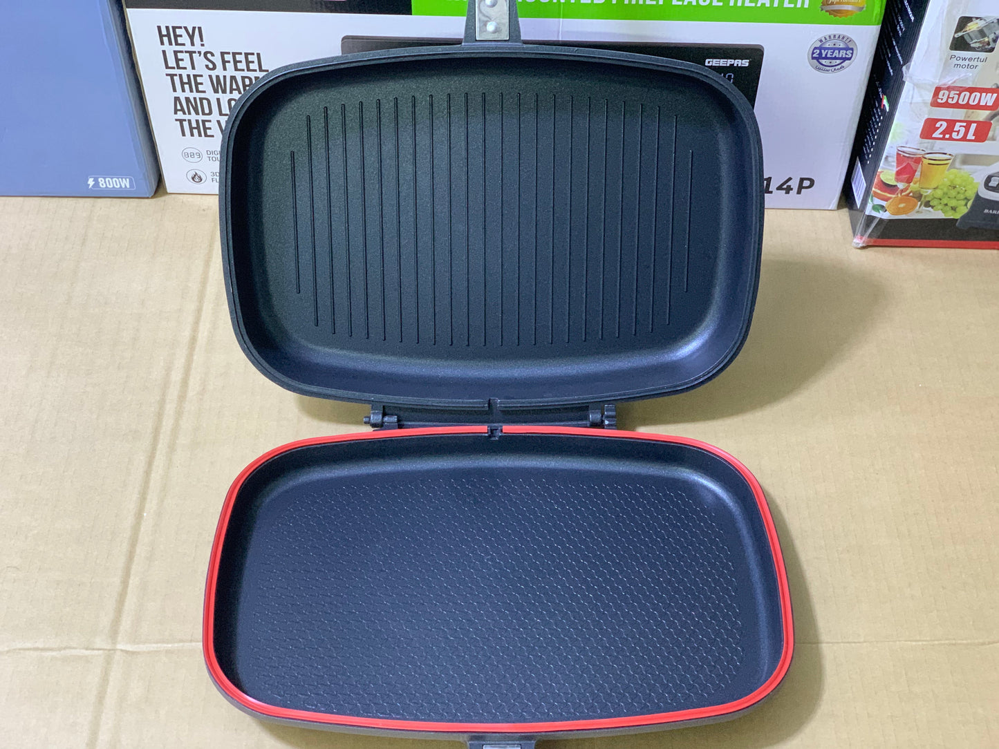 Dessini Itlay brand Die Casting double grill pan nonstick and heat evenly distribute