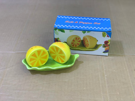 Lemon ceramic spice jar or spice organizer