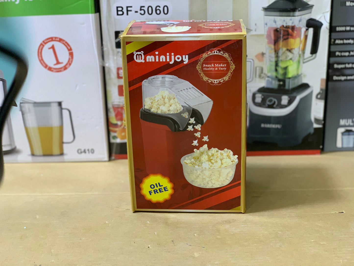 Minijoy free oil Popcorn machine 1200 watt | Hot air popcorn maker