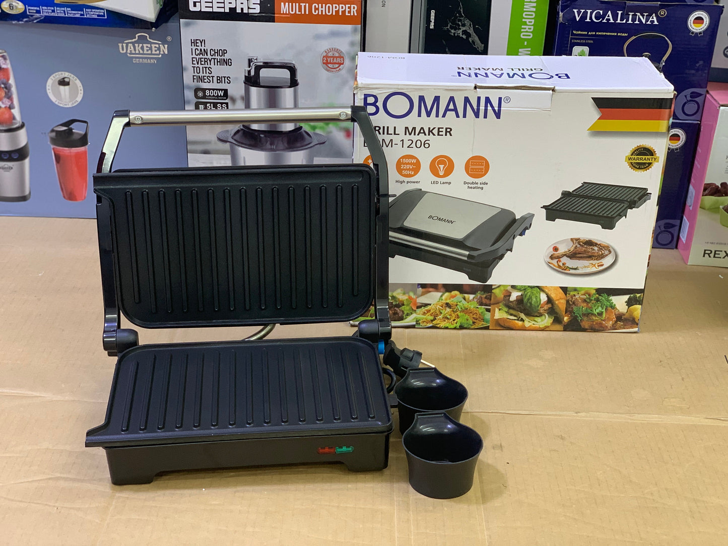Bomann brand Grill Maker 1500 watt Pure nonstick | Model:1206