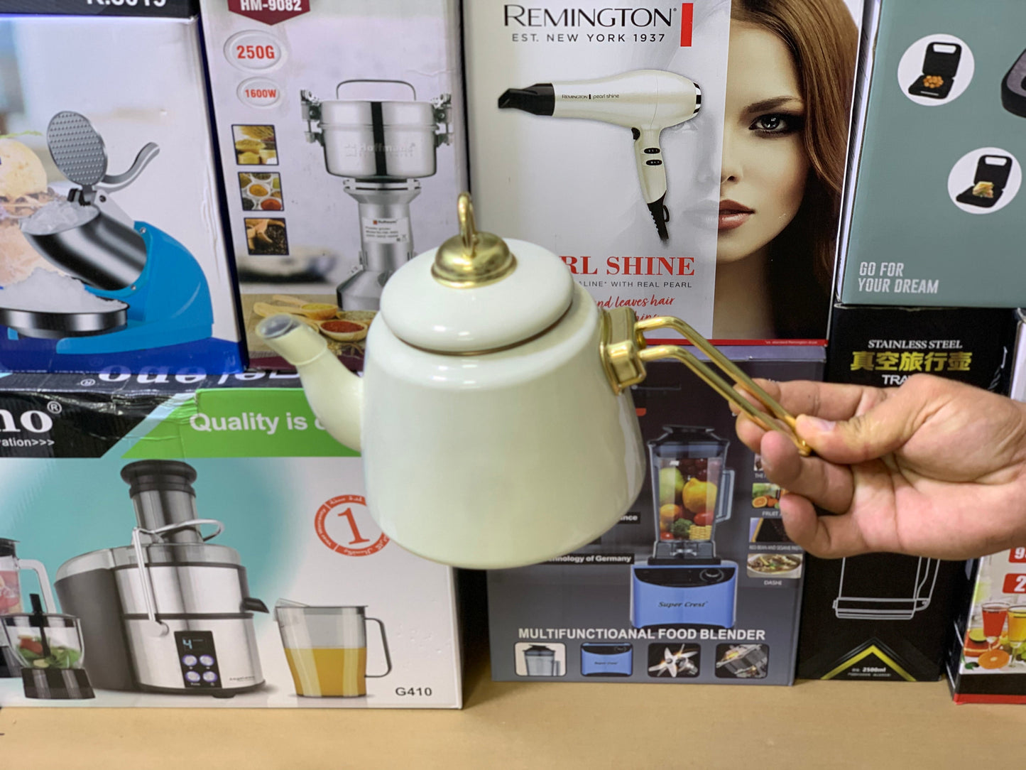 Turkish GuzelEmaye  2 Pieces Enamel Teapot kettle 1000ml and 2100ml