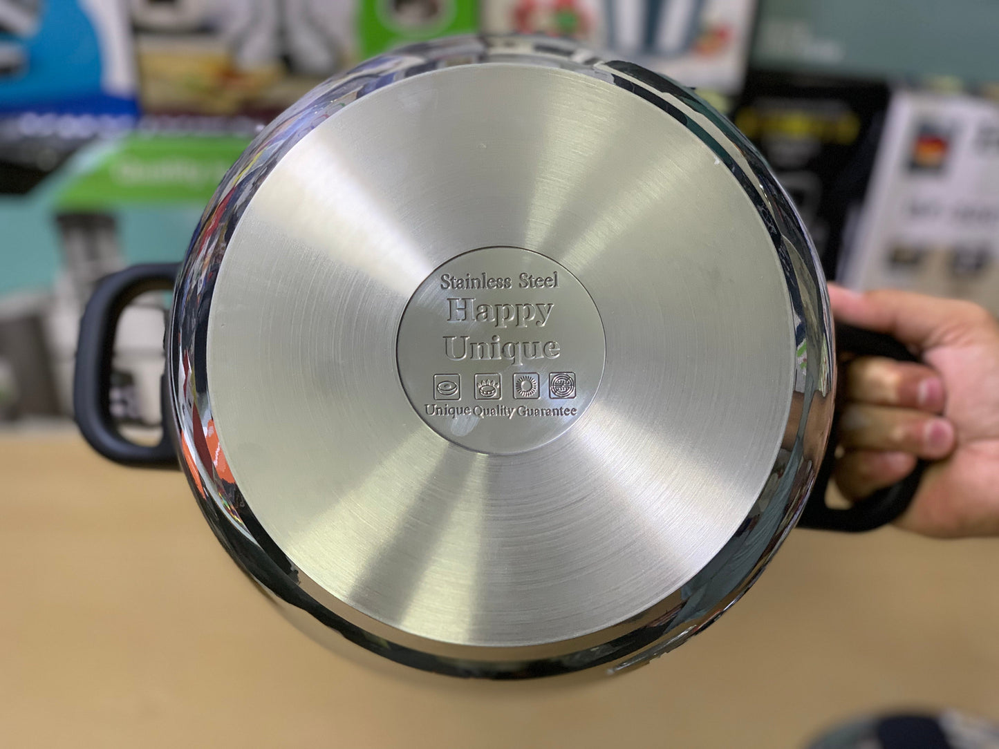 Happy Unique Pressure Cooker  Easy lock and unlock Stainless Steel
