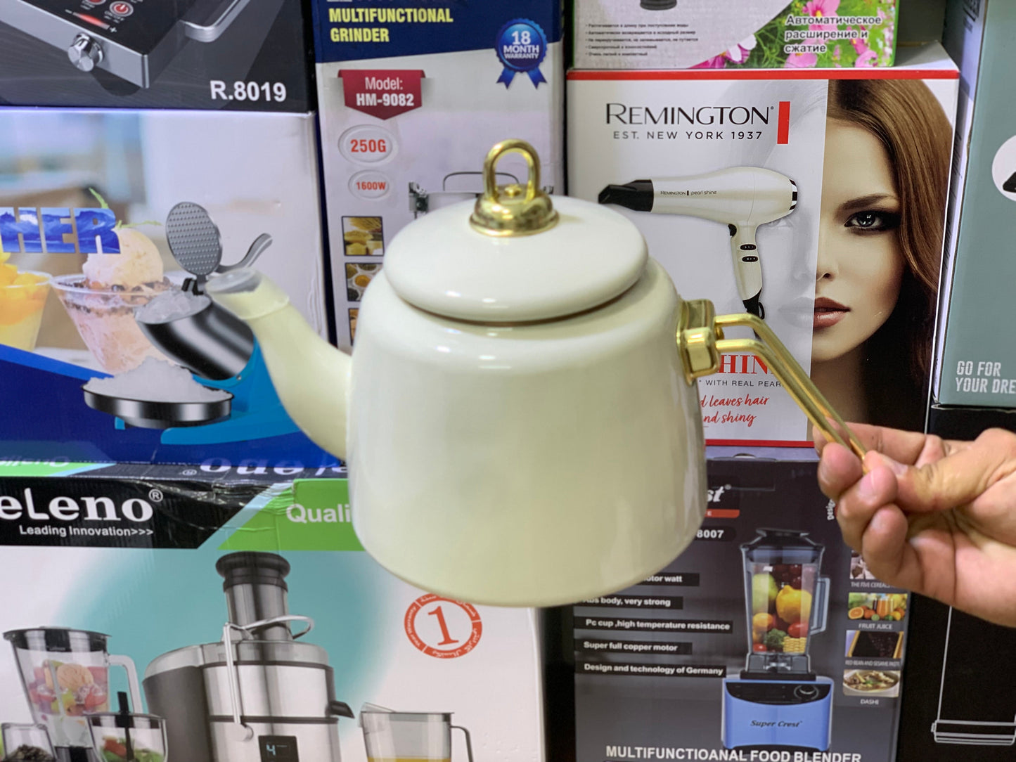 Turkish GuzelEmaye  2 Pieces Enamel Teapot kettle 1000ml and 2100ml