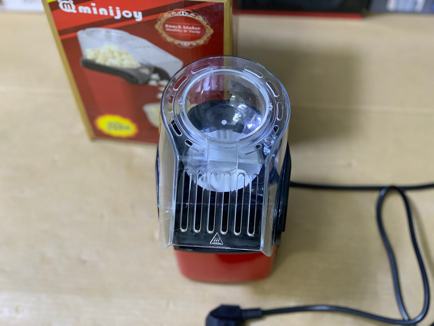 Minijoy free oil Popcorn machine 1200 watt | Hot air popcorn maker