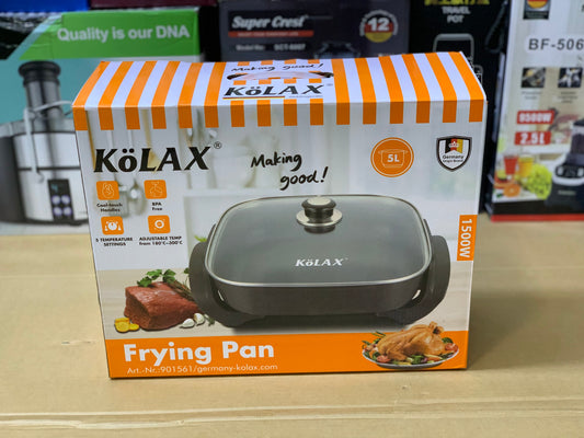 Kolax Electric Frying Pan 1500 watt and 5L Nonstick cool-touch Handle
