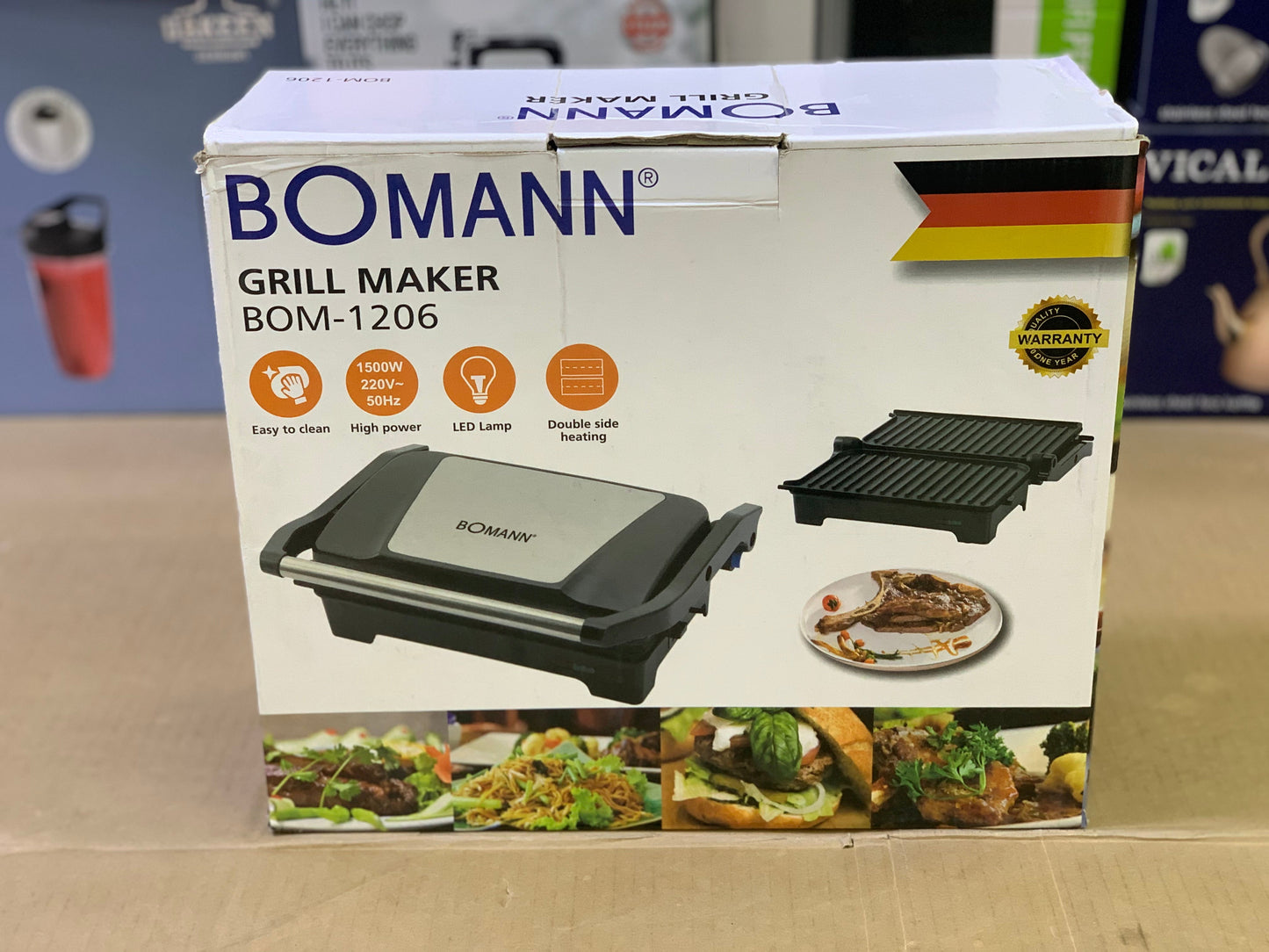 Bomann brand Grill Maker 1500 watt Pure nonstick | Model:1206