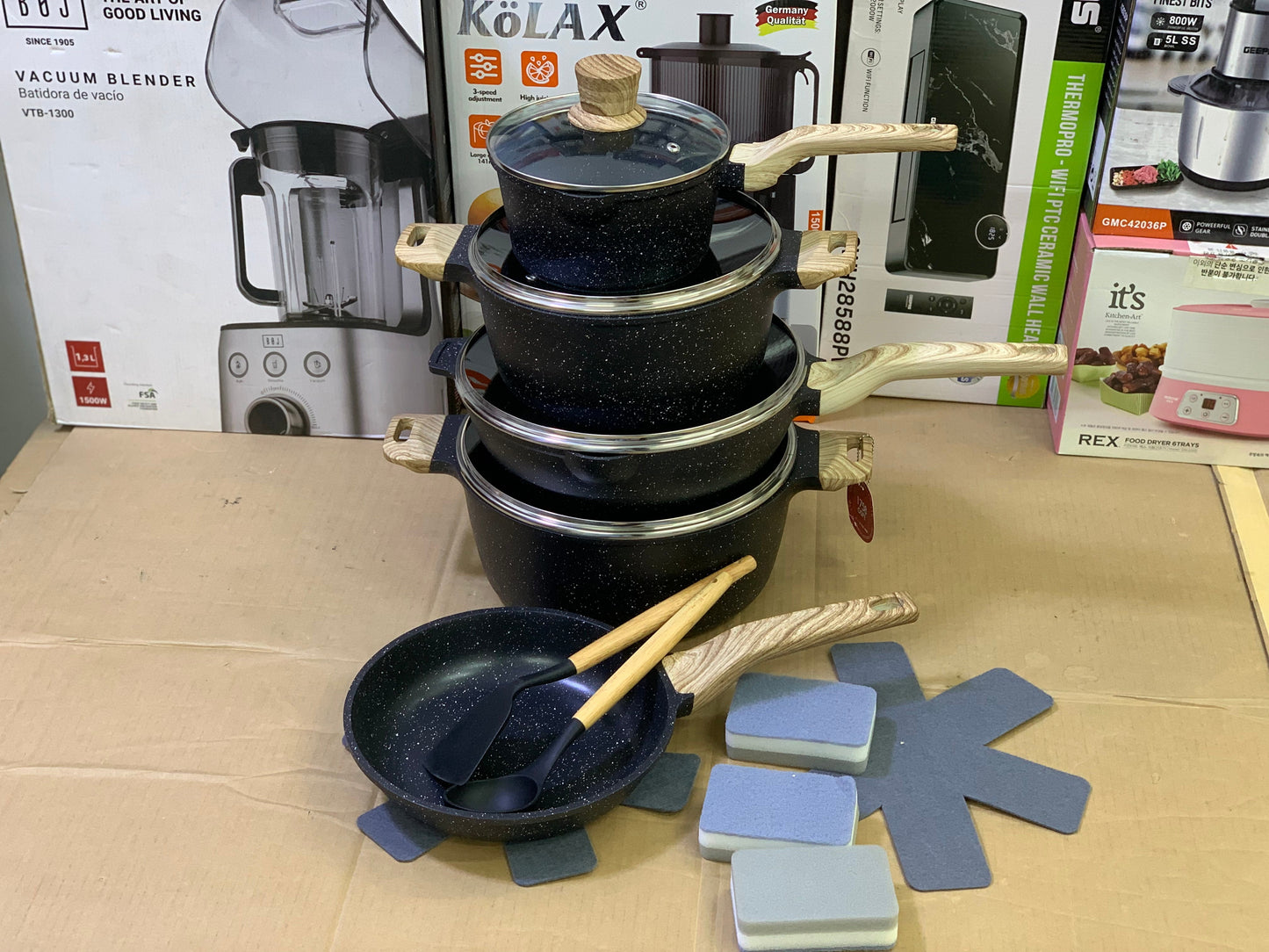 16 Pieces Granite coating Cookware set