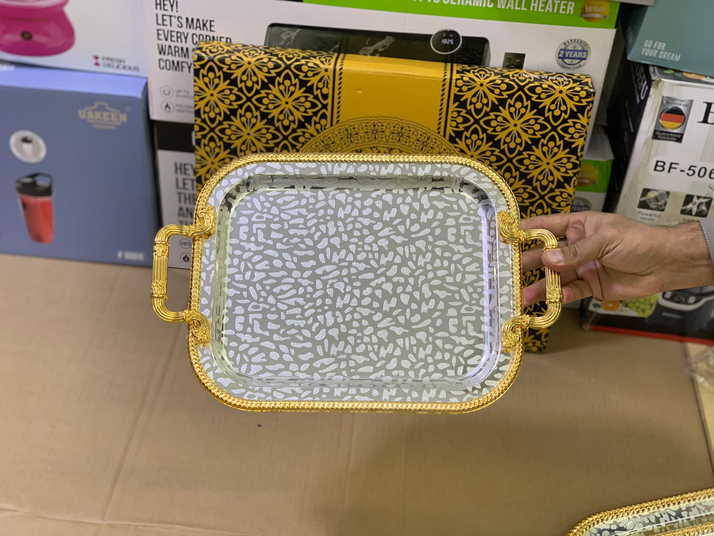 Stylish design Serving tray stainless steel | 3 Pieces
