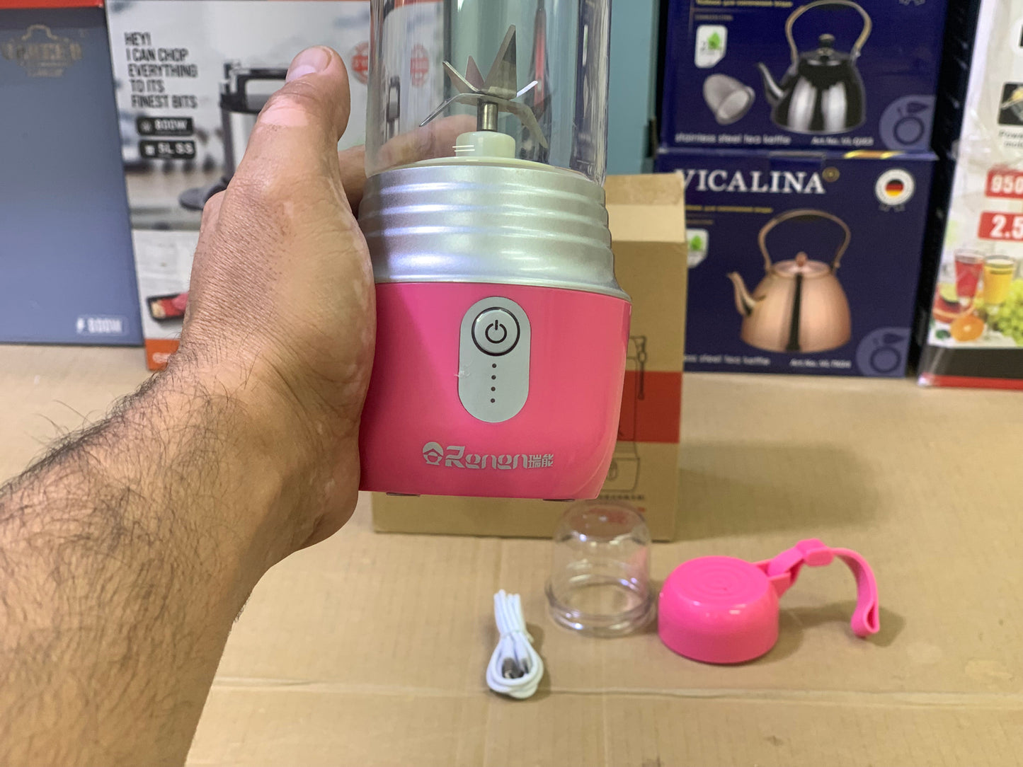 Mini Portable Blender Stainless Steel blades