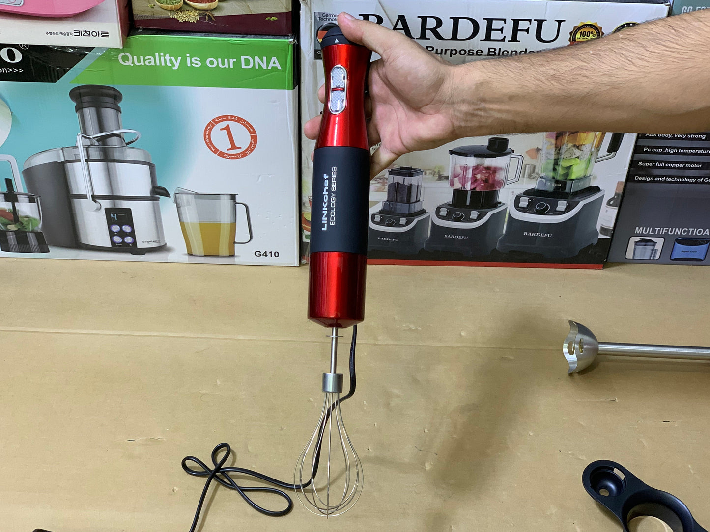 Linkchef 5in1 Hand Blender , Mixer and Chopper 500 watt and Stainless Steel