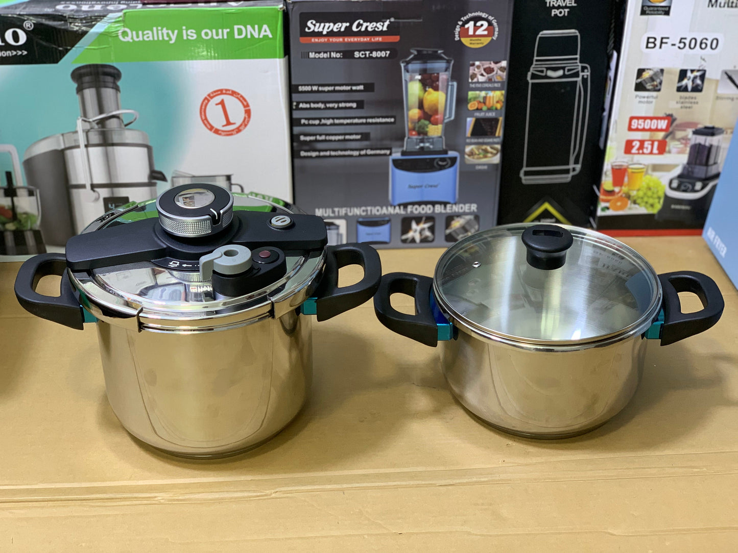 Happy Unique Pressure Cooker  Easy lock and unlock Stainless Steel