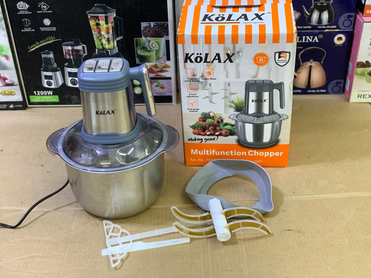 Kolax brand 5L Food chopper 1000 watt stainless steel double blades