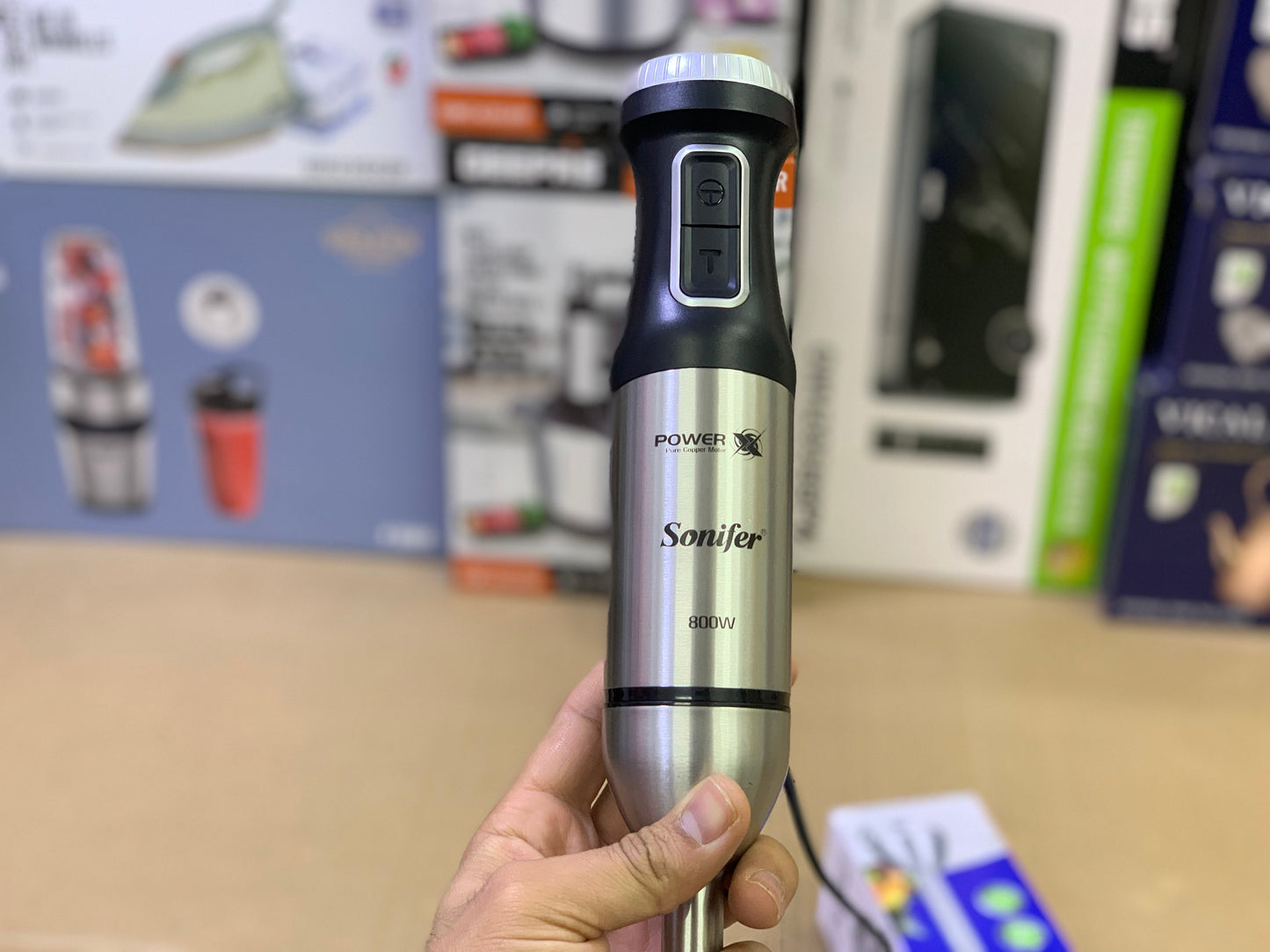 Sonifer brand Hand blender 800 watt stainless steel blade