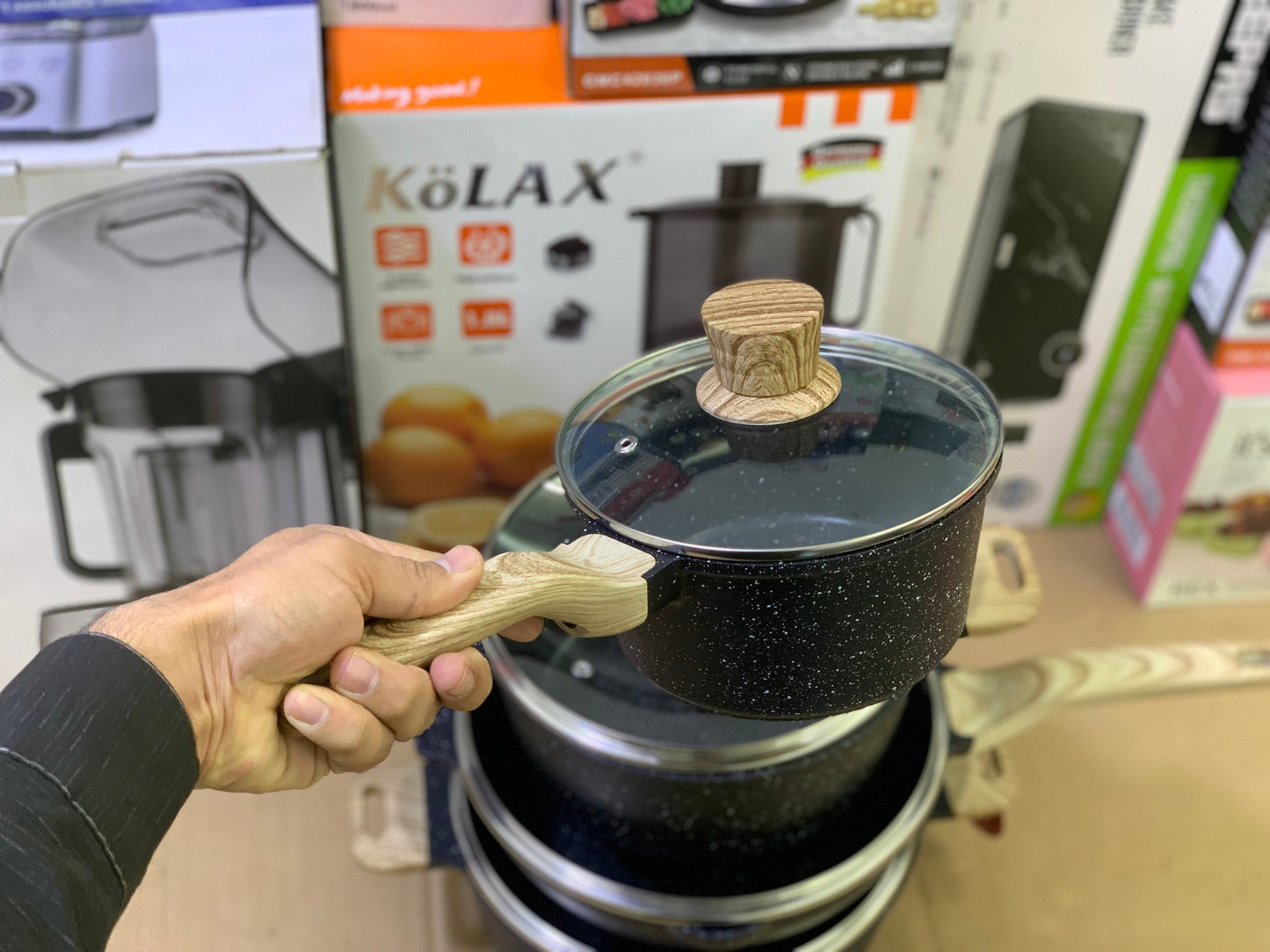 16 Pieces Granite coating Cookware set