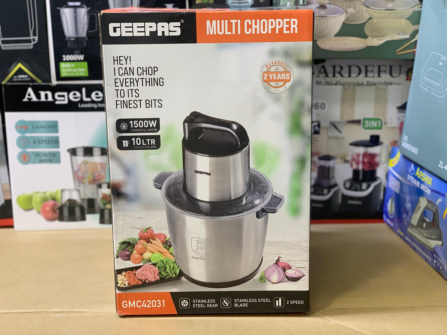 Geepas commercial multi  Chopper | 1500watt and 10 LTR Stainless Steel Gears