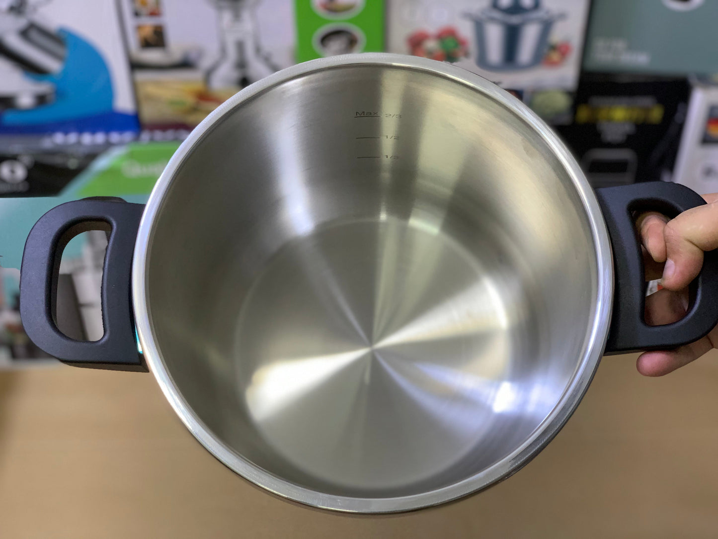 Happy Unique Pressure Cooker  Easy lock and unlock Stainless Steel
