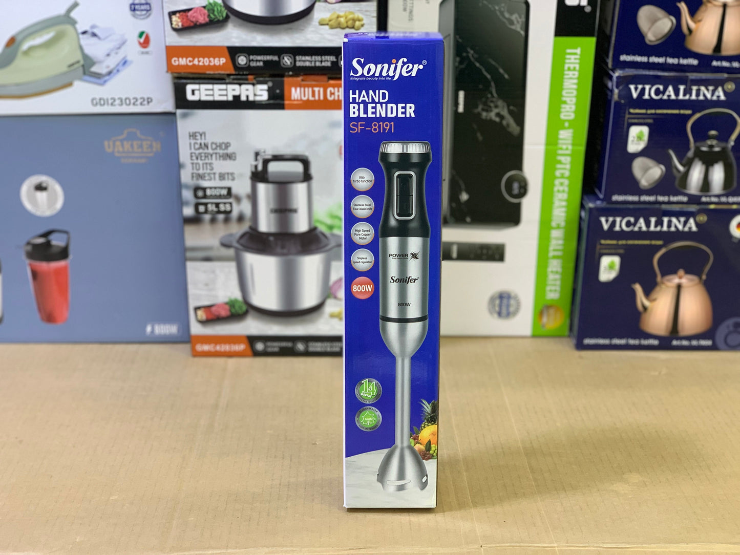 Sonifer brand Hand blender 800 watt stainless steel blade
