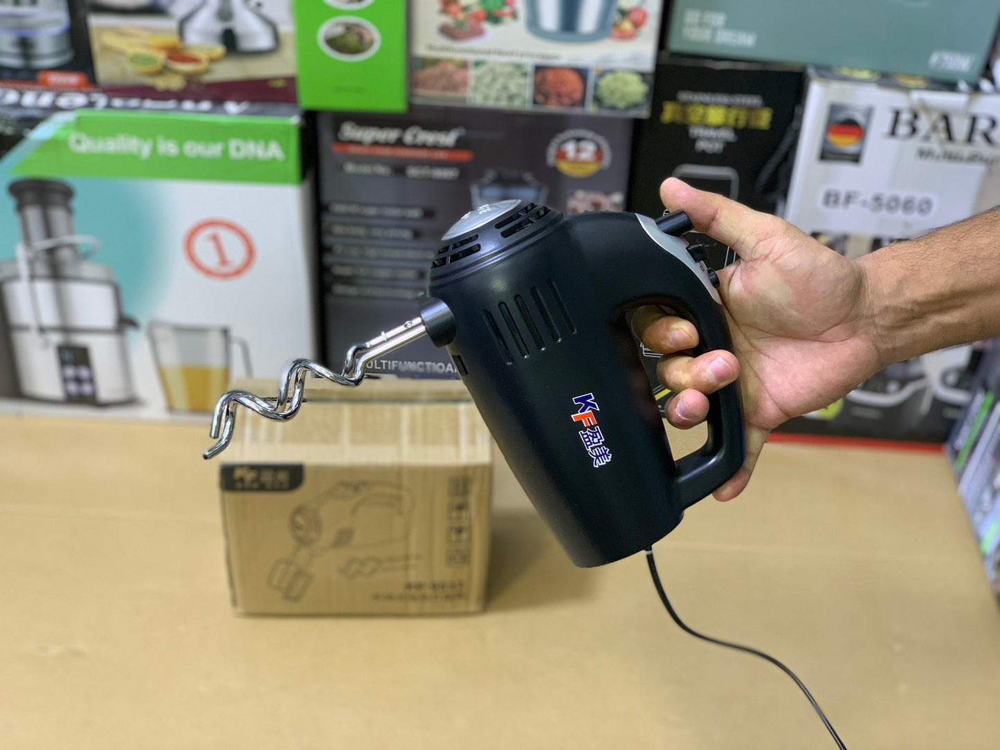 KF Brand Hand Mixer Stainless Steel Tool 200watt | Model no :KF-9512