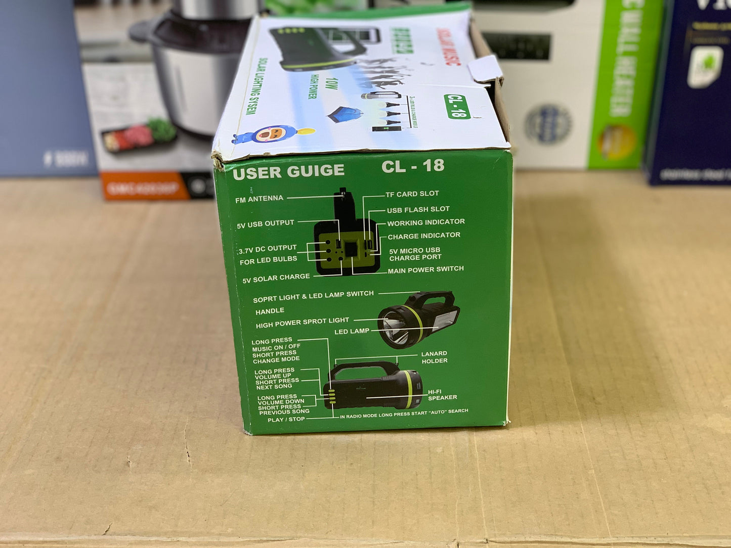 Solar lighting system with 3 Detachable light & mp3 Speaker | Model CL-13