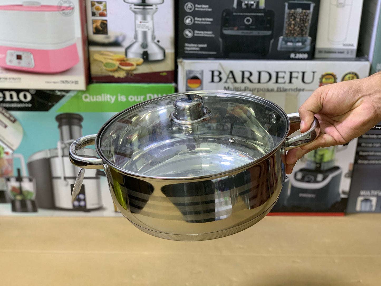 Berghome Line 8 Pieces Cookware set Stainless Steel and 7 Layers Capsules Bottom | Cookware set