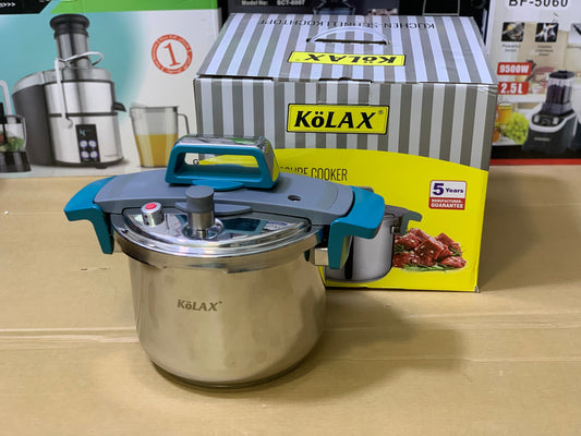 Kolax brand 6L Pressure Cooker 2in1 Easy Lock and unlock Stainless Steel