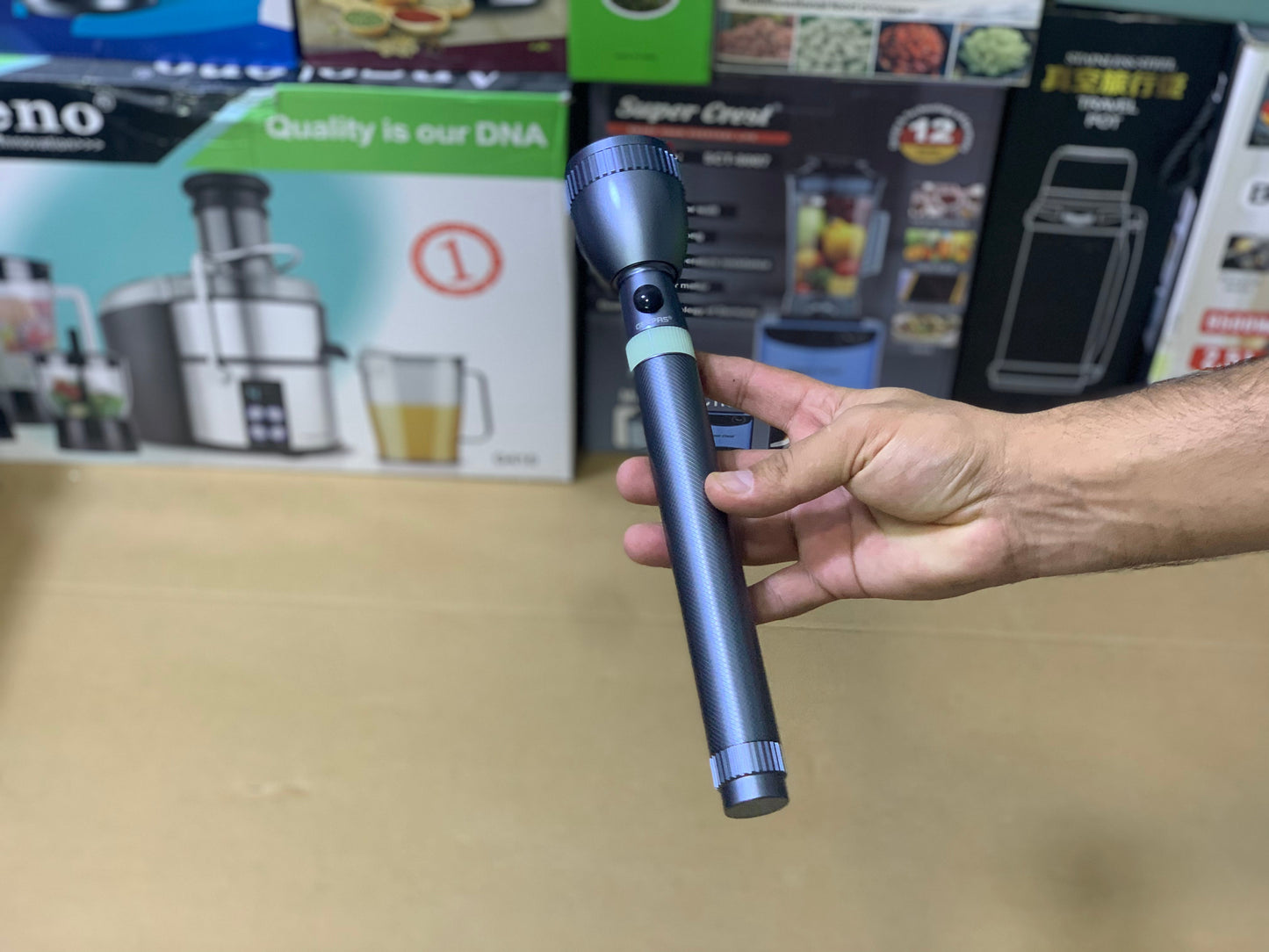 Geepas Brand LED Flashlight  Rechargeable 4Hrs Battery working time| Model :G3803N