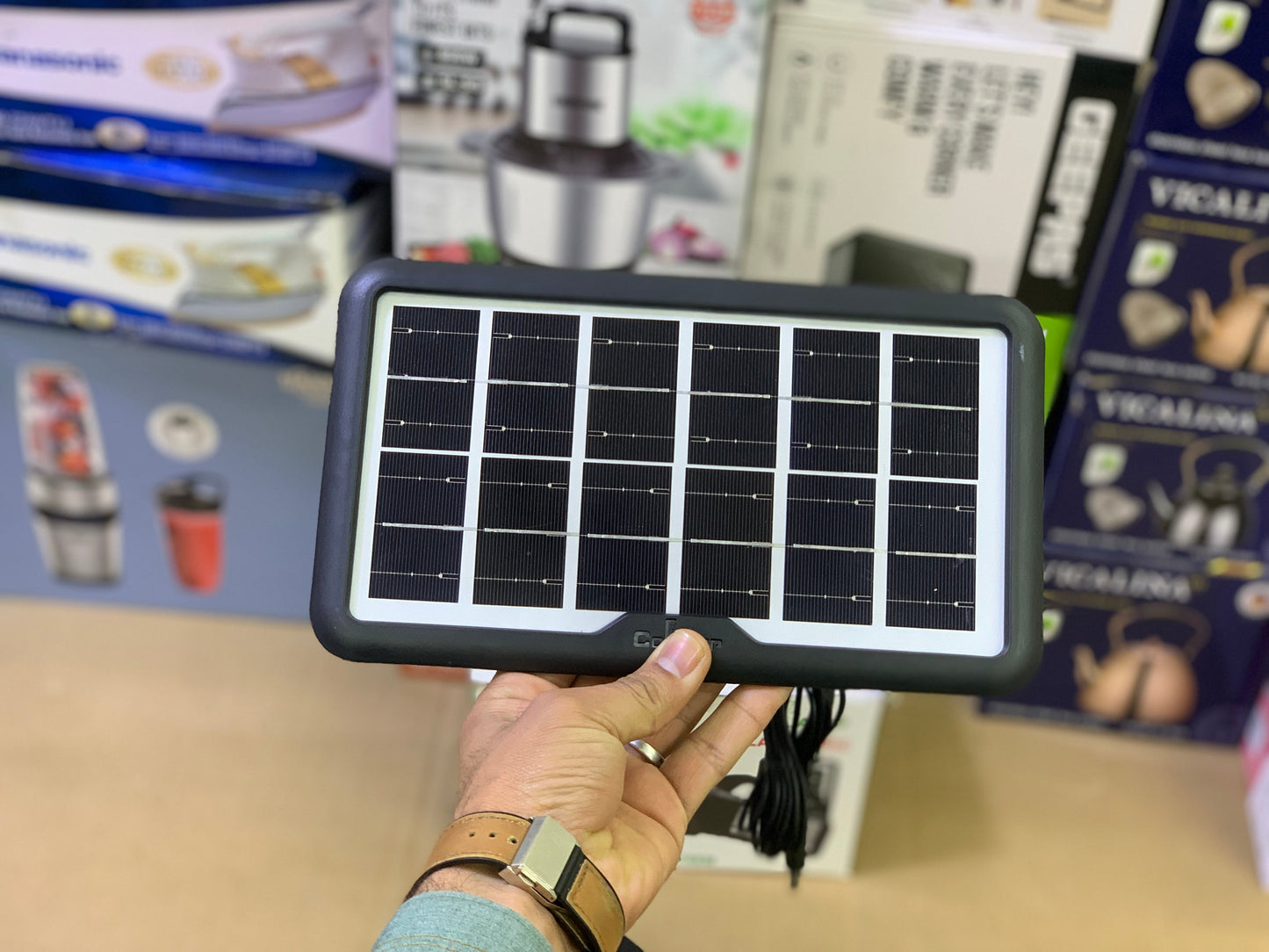 Solar lighting system with 3 Detachable light & mp3 Speaker | Model CL-13