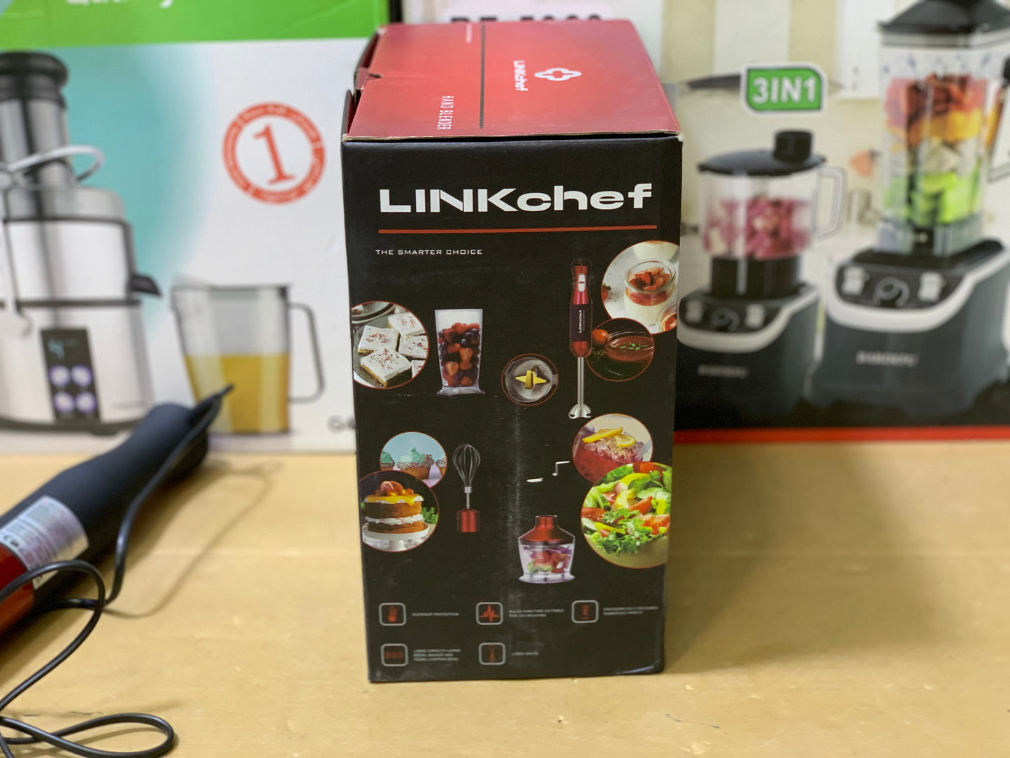 Linkchef 5in1 Hand Blender , Mixer and Chopper 500 watt and Stainless Steel