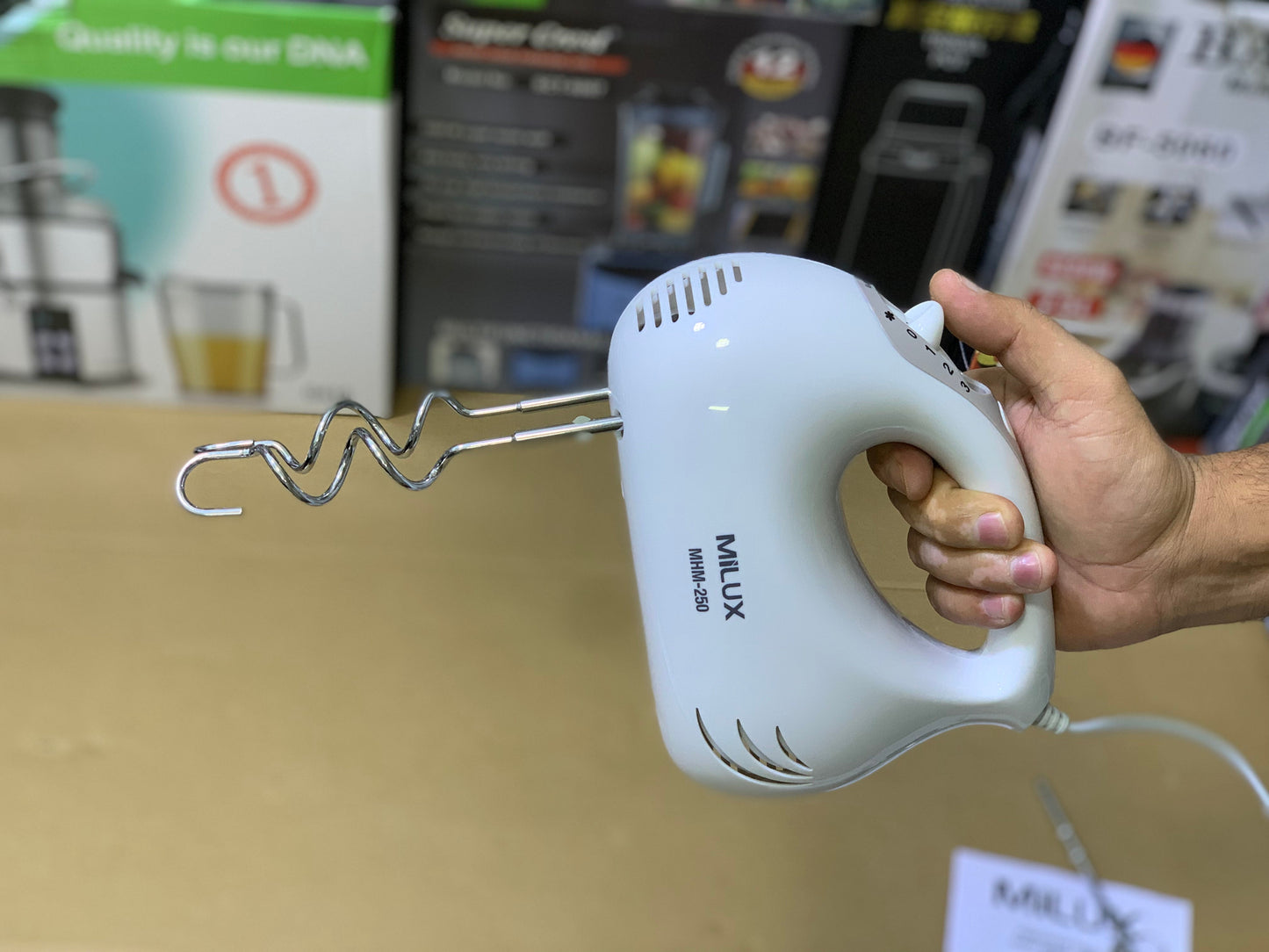 MILUX Brand Turbo Hand Mixer 200 watt | Coffee Beater | MHM-250