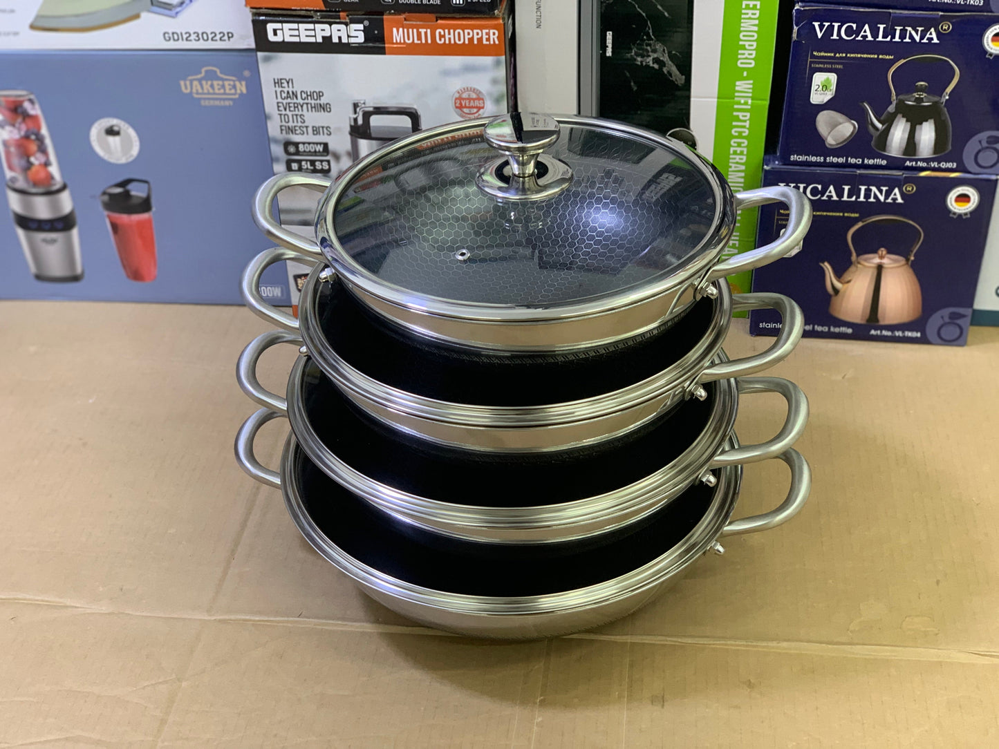 Deep Handi Type Casserole SUS 316 Pure Nonstick and stainless steel