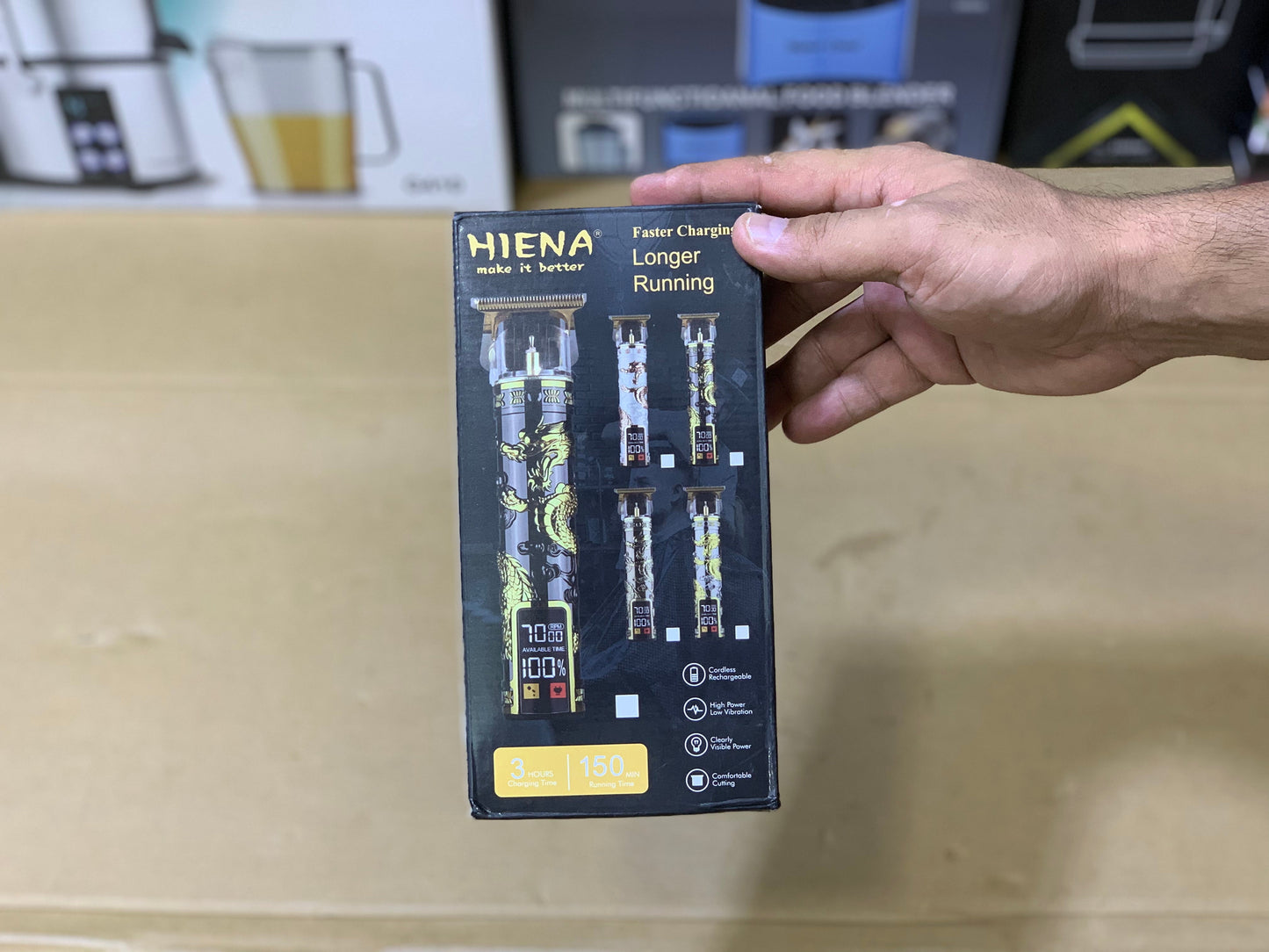 Hiena Faster Charging Hair and Beard Clipper |Hair Clipper 3 Hours Time