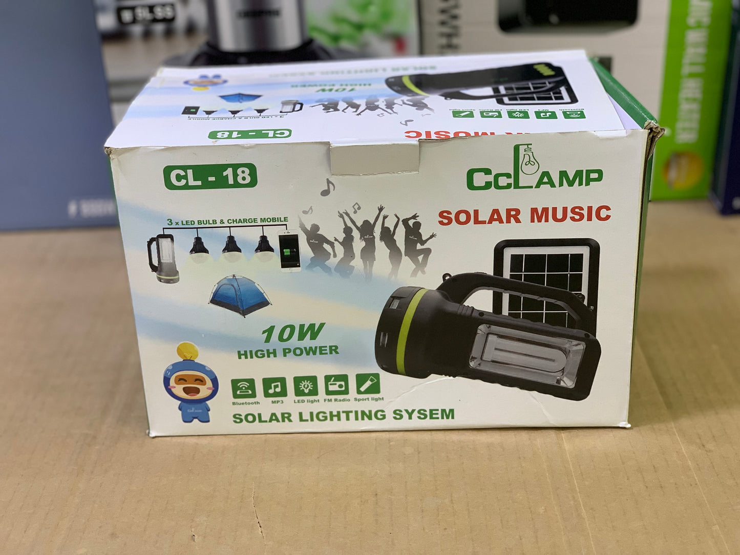Solar lighting system with 3 Detachable light & mp3 Speaker | Model CL-13