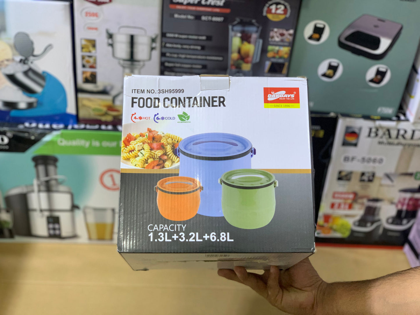 Food Containers | Lunch Box | 1.3L , 3.2L and 6.8L Stainless Steel