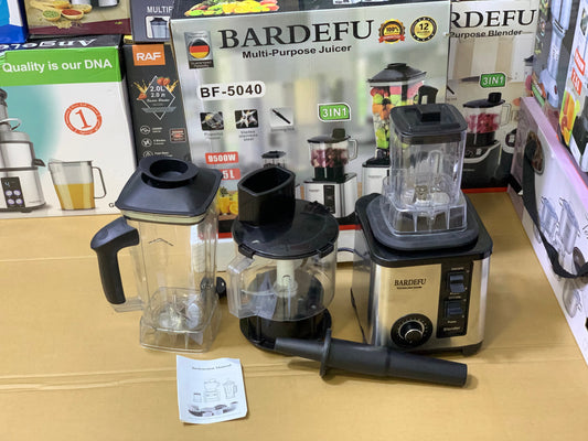 Bardefu 3 in 1 Blender , Chopper and Grinder Model: BF-5040 Copper Motor 9500w and 2.5L