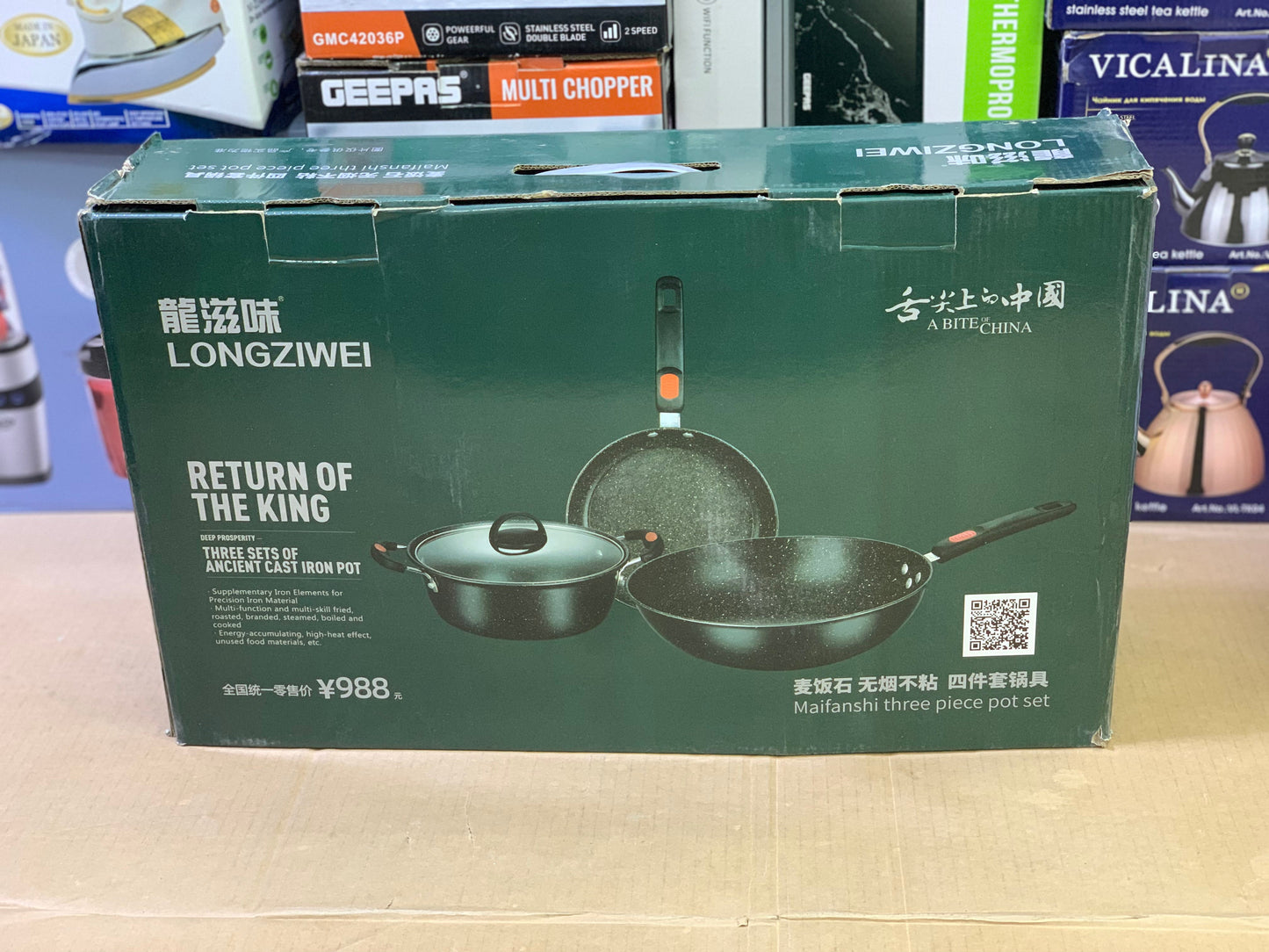 Longziwei Cookware set Nonstick granite coating