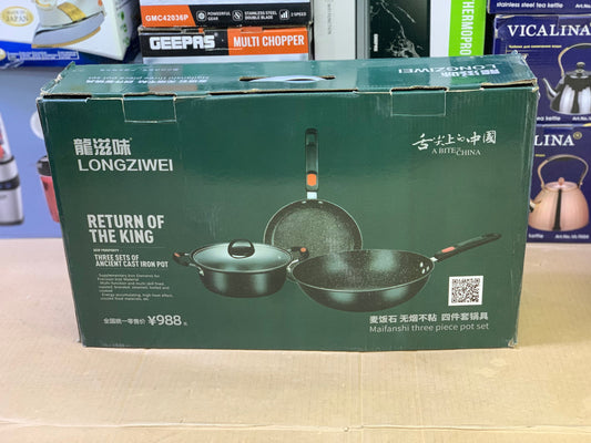 Longziwei Cookware set Nonstick granite coating