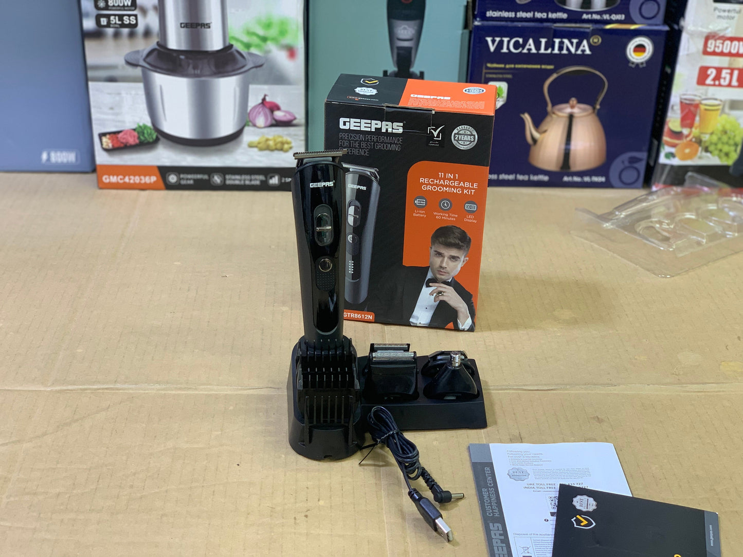 Geepas brand 11 in 1 Hair and beard clippers| Model: 8612