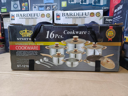 High Quality Cookware set 16 pcs Stainless steel