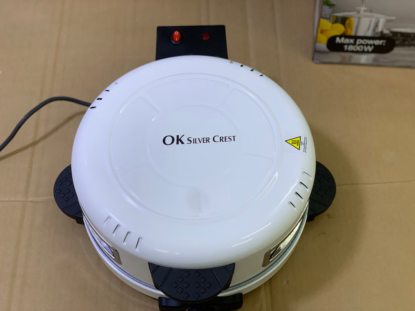 Ok Silver Crest Roti and Pizza maker Pure Nonstick plates 36cm and 1800 watt | Bread maker