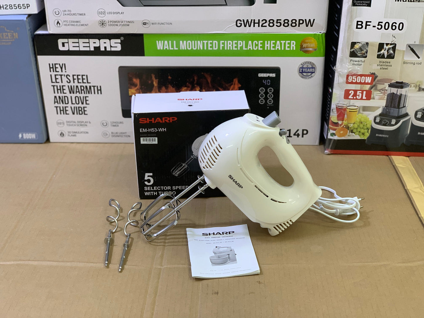 Sharp brand electric Hand Mixer and beater 5 Level speed high quality