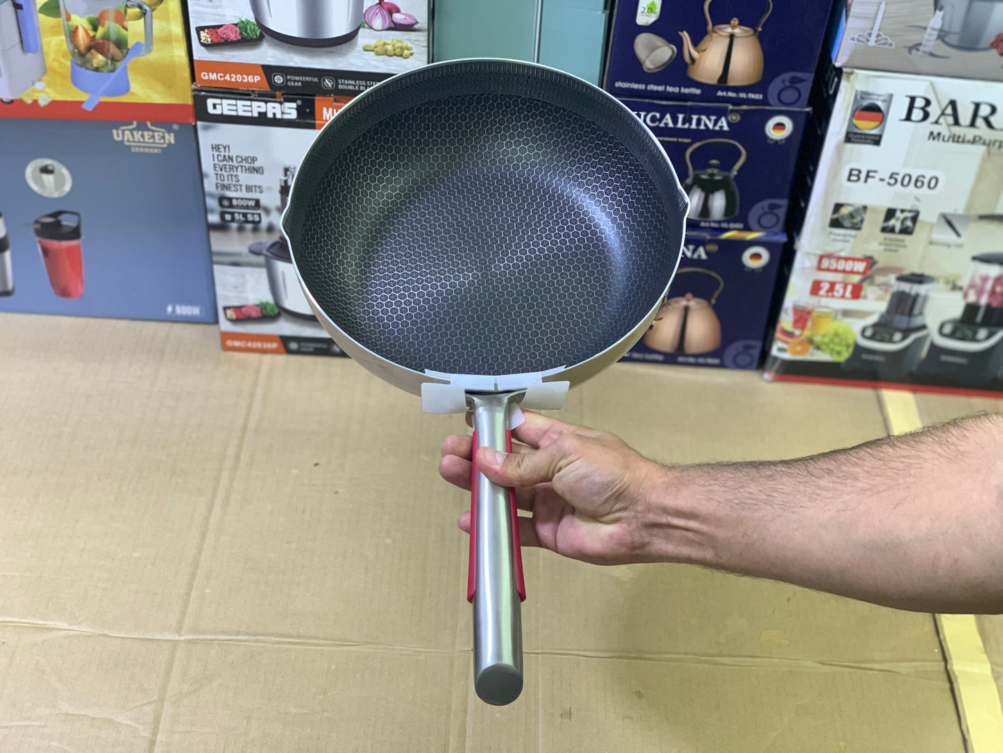 Laser coating sauce pan or Fry Pan pure Nonstick and stainless steel