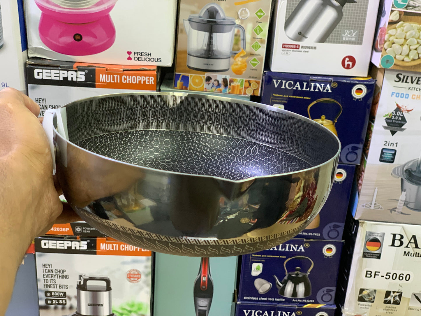 Laser coating sauce pan or Fry Pan pure Nonstick and stainless steel